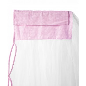Κουνουπιέρα Κούνιας Polyester Εκρού - Ροζ Bambino 14 Kentia